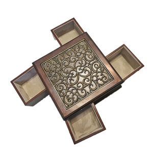 Bombay wooden jewelry box chest featuring a distinctive four-drawer Design
